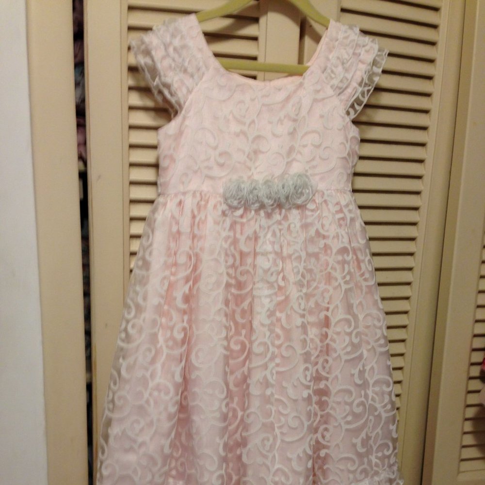 Girls  Pink Lace Dress